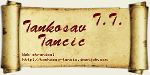 Tankosav Tančić vizit kartica